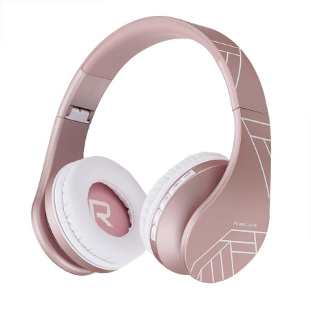 Casque Bluetooth, PowerLocus Casque Audio Sans Fil Supra-Auriculaire avec Microphone intégré, Stéréo HD, Micro SD/TF mode, FM Ra
