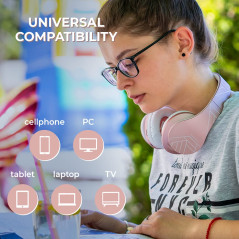 Casque Bluetooth, PowerLocus Casque Audio Sans Fil Supra-Auriculaire avec Microphone intégré, Stéréo HD, Micro SD/TF mode, FM Ra