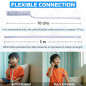 Keple Câble téléphonique RJ10 incurvé à ressort en spirale pour combiné téléphonique 2 mètres Compatible avec les téléphones fix