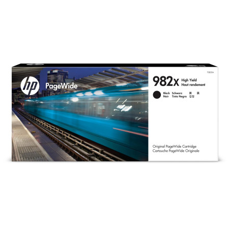 HP 982X PageWide Cartouche d'encre noir grande capacité Authentique (T0B30A) pour HP PageWide Entreprise 765 / 780 / 785