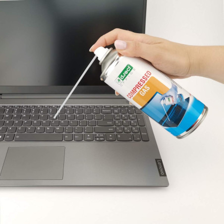 D.RECT Bombe Air Sec 400 ml, Sprays Dépoussiérant Matériel Informatique, Depoussierante, Air Comprimé Nettoyage PC, Depoussieran