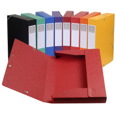 Exacompta - Réf. 50606E - 8 boites de classement avec élastiques Exabox - en carte lustrée 600g/m2 - Dos 6 cm - dimensions 25 x 