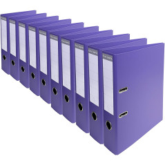Exacompta - Réf. 53757E - Carton de 10 Classeurs à levier A4 Prem'Touch - Dos de 70 mm - Mécanique 75 mm - Dimensions extérieure