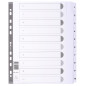 Exacompta - Réf. MWD1-10Z-EW - Intercalaires en carte blanche 160g/m2 FSC® avec 10 onglets imprimés numériques de 1 à 10 et plas Exacompta - Réf. MWD1-10Z-EW - Intercalaires en carte blanche 160g/m2 FSC® avec 10 onglets imprimés numériques de 1 à 10 et plas