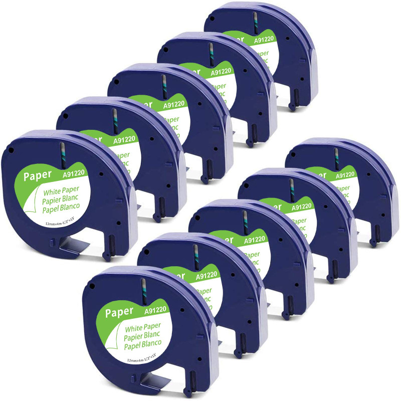 MarkField Ruban Compatible avec Dymo LetraTag Ruban Papier 12mm x 4 m Noir sur Blanc, Compatible avec Dymo Letra tag XR LT-100H MarkField Ruban Compatible avec Dymo LetraTag Ruban Papier 12mm x 4 m Noir sur Blanc, Compatible avec Dymo Letra tag XR LT-100H