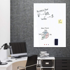Lyzzxi Papier Tableau Blanc Magnétique, 60×90cm Adhesif Tableau Blanc Effacable Autocollant, Avec Marqueur et Effaceur Magnétiqu