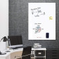 Lyzzxi Papier Tableau Blanc Magnétique, 60×90cm Adhesif Tableau Blanc Effacable Autocollant, Avec Marqueur et Effaceur Magnétiqu
