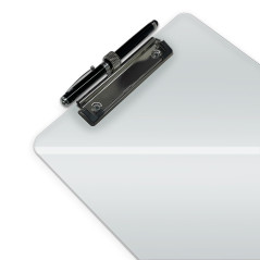 WAYTEX 931491 Porte Bloc A4 à Pince avec porte stylo Planchette plastique rigide– 22,5x31,5 cm - Transparente