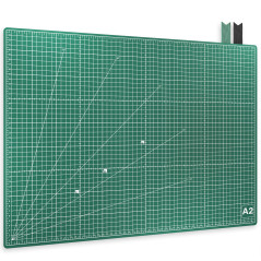 ACROPAQ Tapis de Decoupe A2 - Auto-Réparateur, A2 (60 x 45 cm), 5 Couches de protection pour vos meubles, Avec grilles et repère