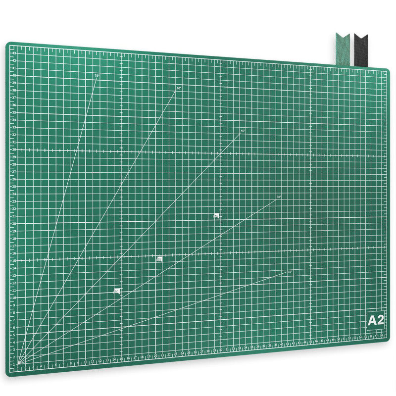 ACROPAQ Tapis de Decoupe A2 - Auto-Réparateur, A2 (60 x 45 cm), 5 Couches de protection pour vos meubles, Avec grilles et repère ACROPAQ Tapis de Decoupe A2 - Auto-Réparateur, A2 (60 x 45 cm), 5 Couches de protection pour vos meubles, Avec grilles et repère