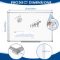 Swansea Tableau blanc magnétique 60x90cm, Tableau blanc effacable magnetique bureau, avec cadre en aluminium et porte-marqueurs, Swansea Tableau blanc magnétique 60x90cm, Tableau blanc effacable magnetique bureau, avec cadre en aluminium et porte-marqueurs,