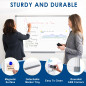 Swansea Tableau blanc magnétique 60x90cm, Tableau blanc effacable magnetique bureau, avec cadre en aluminium et porte-marqueurs, Swansea Tableau blanc magnétique 60x90cm, Tableau blanc effacable magnetique bureau, avec cadre en aluminium et porte-marqueurs,