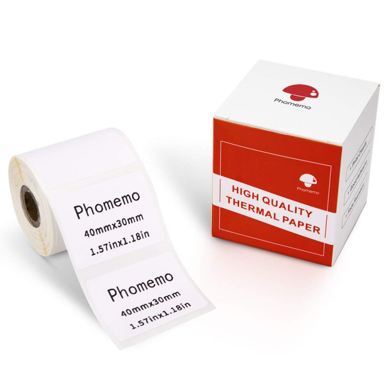 Phomemo Etiquettes M110 Etiquettes thermique Étiquette Autocollante,1.57"x1.18" (40x30mm), Convient pour Phomemo M110 M120 M220 Phomemo Etiquettes M110 Etiquettes thermique Étiquette Autocollante,1.57"x1.18" (40x30mm), Convient pour Phomemo M110 M120 M220