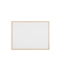 Bi-Office Budget - Tableau Blanc, 80 x 60 cm, avec 1 Marqueur, Tableau à Mémo avec Cadre en Bois et Surface Non-Magnétique