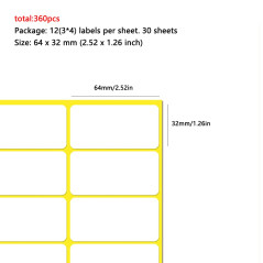 WYAN 360 Etiquettes Autocollantes, Étiquette, Autocollant Blanc, pour Dossiers, Boîtes, Enveloppes, École, Bureau, Cuisine Étiqu