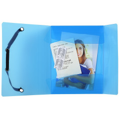 Exacompta - Réf. 50700E - Carton de 25 chemises à élastiques Crystal pour format pocket - pochette 3 rabats - en polypropylène h