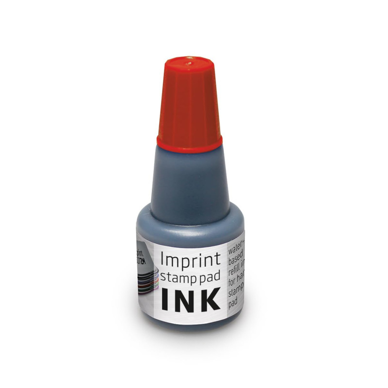 Imprint 7711 Recharge d'encre pour tampon encreur 9071M, 9072M, 9073M – 1 flacon de recharge 24 ml, rouge, encre à base d'eau, e Imprint 7711 Recharge d'encre pour tampon encreur 9071M, 9072M, 9073M – 1 flacon de recharge 24 ml, rouge, encre à base d'eau, e