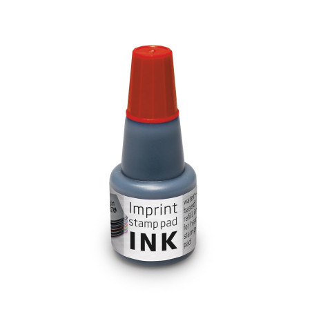 Imprint 7711 Recharge d'encre pour tampon encreur 9071M, 9072M, 9073M – 1 flacon de recharge 24 ml, rouge, encre à base d'eau, e