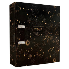 Classeur à Levier A4 75 mm - Design Métallique - Metallic Dreams Black