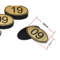 Numéros de table ovales en ABS gravés 30 mm x 50 mm Pubs Restaurant Clubs 1 to 50 doré Numéros de table ovales en ABS gravés 30 mm x 50 mm Pubs Restaurant Clubs 1 to 50 doré