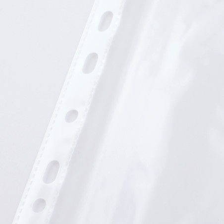 D.RECT Lot de 100 Pochettes Plastiques A4 Perforées Lisses – 40 Microns – Protèges-Documents Transparent Antireflet – Ouverture