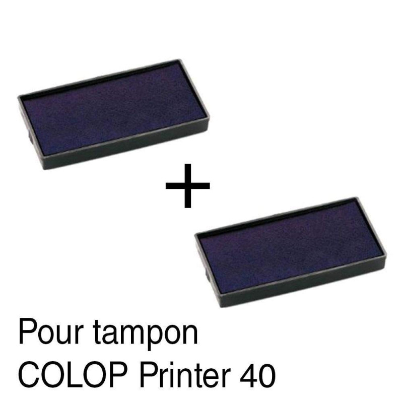 2 Cassette d'encre recharge pour tampon COLOP Printer 40 59x23mm Rouge 2 Cassette d'encre recharge pour tampon COLOP Printer 40 59x23mm Rouge