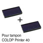2 Cassette d'encre recharge pour tampon COLOP Printer 40 59x23mm Rouge 2 Cassette d'encre recharge pour tampon COLOP Printer 40 59x23mm Rouge