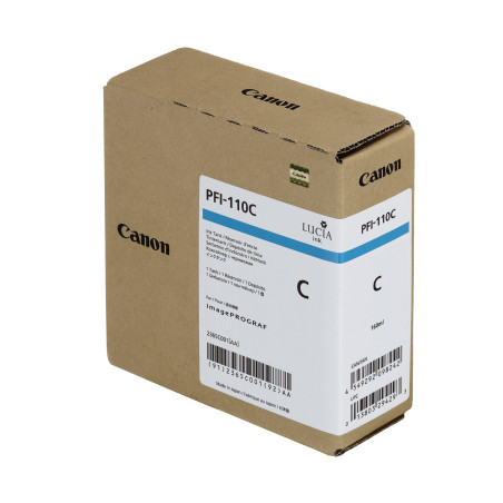 Canon PFI110C approprié pour IPF2000 Encre Cyan 2365C001 160ml
