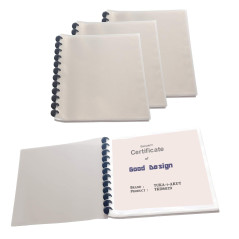 TUKA-i-AKUT 4pcs A4 Reliure Protège-Documents, pour 80 feuilles, 40 Pochettes Transparentes, PP Chemise Poche, Affichage Livre P