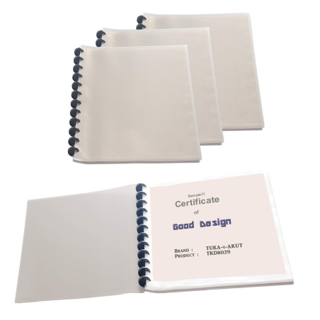 TUKA-i-AKUT 4pcs A4 Reliure Protège-Documents, pour 80 feuilles, 40 Pochettes Transparentes, PP Chemise Poche, Affichage Livre P