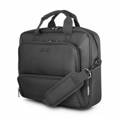 Urban Factory Sacoche pour Ordinateur Portable - Pc 14.1 Pouces et Tablette 10.5 Pouces Modèle Mixee Noir avec Compartiment Docu