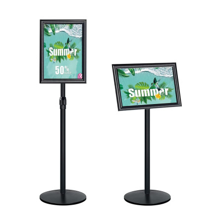 Newzealkids Porte Affiche A4 sur pied Présentoir A4 Support pour Affiche Porte-Affiche, Support de signe en alliage d'aluminium 