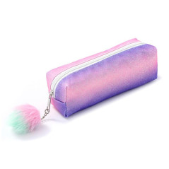 DUORUIMI Trousse à crayons arc-en-ciel avec paillettes - Trousse à crayons pour stylos - Grande capacité - Organisateur de burea