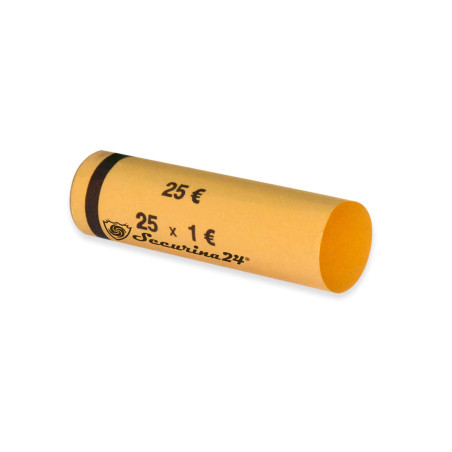 Securina24 Tubes pour pièces de Monnaie 1 Centime à 2 Euros, ou 119 pièces mélangées (102 x 1 Euros)