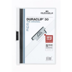 Durable 222702 Duraclip 30 Sachet de 5 Chemise de Présentation à Clip Blanc
