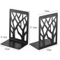 3 Paires Bookends, Serre-Livre en Métal pour Livres Cale Livre et CDs Anti-Dérapant pour Bureau, Ecole et Maison, Séparateurs de 3 Paires Bookends, Serre-Livre en Métal pour Livres Cale Livre et CDs Anti-Dérapant pour Bureau, Ecole et Maison, Séparateurs de