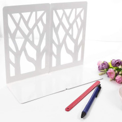 3 Paires Bookends, Serre-Livre en Métal pour Livres Cale Livre et CDs Anti-Dérapant pour Bureau, Ecole et Maison, Séparateurs de