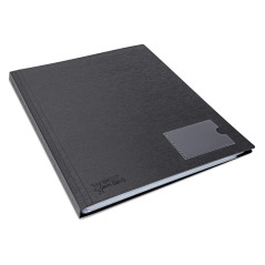 Rapesco 1650 Germ-Savvy Antibactérien, Protège-Document Rigide A4 en Polypropylène, 36 Pochettes, Noir