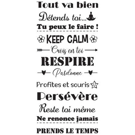 Aladine - Roll' Stamp Positive Attitude - Tampon à Molette - 12 Messages à Tamponner Partout - Idéal pour Bullet Journal, Scrapb