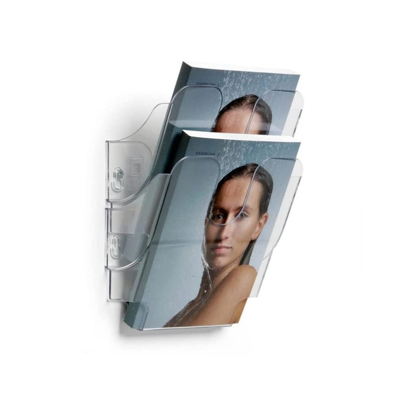 Durable 1709013400 Jeu de Distributeurs de Brochures Flexiplus 2 A5, 1 Jeu, Transparent Durable 1709013400 Jeu de Distributeurs de Brochures Flexiplus 2 A5, 1 Jeu, Transparent