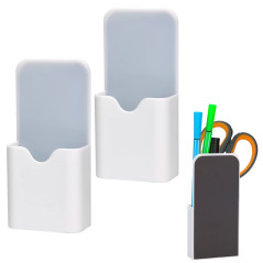 LUTER 2 Pièces Porte-Crayon Magnétique, Porte Marqueur, Pot Stylo Aimanté Organisateur Fournitures de Bureau à Domicile pour Réf