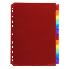 Exacompta - Réf. 3912E - Intercalaires en polypropylène translucide avec 12 onglets neutres - avec porte étiquette - Livré avec 