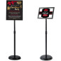 VAIIGO Porte Affiche A4 sur Pied – Présentoir Réglable en Alliage d'Aluminium, Support Publicitaire à Cadre Pression, Affichage VAIIGO Porte Affiche A4 sur Pied – Présentoir Réglable en Alliage d'Aluminium, Support Publicitaire à Cadre Pression, Affichage