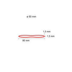 D.RECT Bande Élastique 1.5x1.5mm 1/2 Circonférence 80mm | Bandes Élastiques pour le Ménage, le Travail, le Bureau | Réutilisable