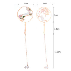 ECSiNG 2PCS Marque-pages en Métal Marques de Page de Livre Creuses Vintage Classiques avec Pendentif à Pompon Motifs de Chat Et 