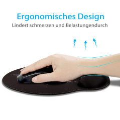 CHUQING Tapis de Souris Ergonomique avec Repose-Poignet en Gel Motif Chat