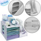 7-Compartiment Bac à Courrier Empilable, Corbeille à Courrier, A4 Organisateur de Bureau Bois Plastique, Plateau de Papier Blanc 7-Compartiment Bac à Courrier Empilable, Corbeille à Courrier, A4 Organisateur de Bureau Bois Plastique, Plateau de Papier Blanc