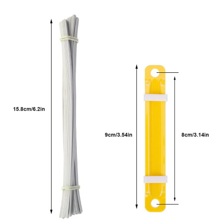 Prmape 50 Pièces Fixation en Plastique Papier Organisateur Reliures, Clips pour Archives Avec Boucle, Attaches Perforé en Plasti