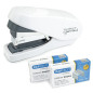 Rapesco 1689 Agrafeuse ECO Flat Clinch, Moins d’Effort avec 2000 Agrafes de Type 24/6 mm, Capacité de 35 Feuilles, Blanc