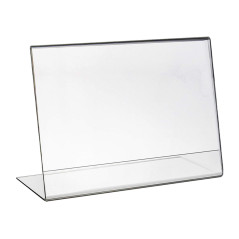 HMF 46931 Présentoir de Table Acrylique incliné | DIN A6 Format Paysage | Transparent